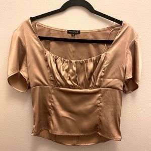 Gold crop top